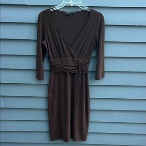 Laundry Chocolate Long Sleeve Dress